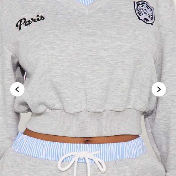 Riley Double Waistband Pant Set - Heather Grey - Picture 3 of 9